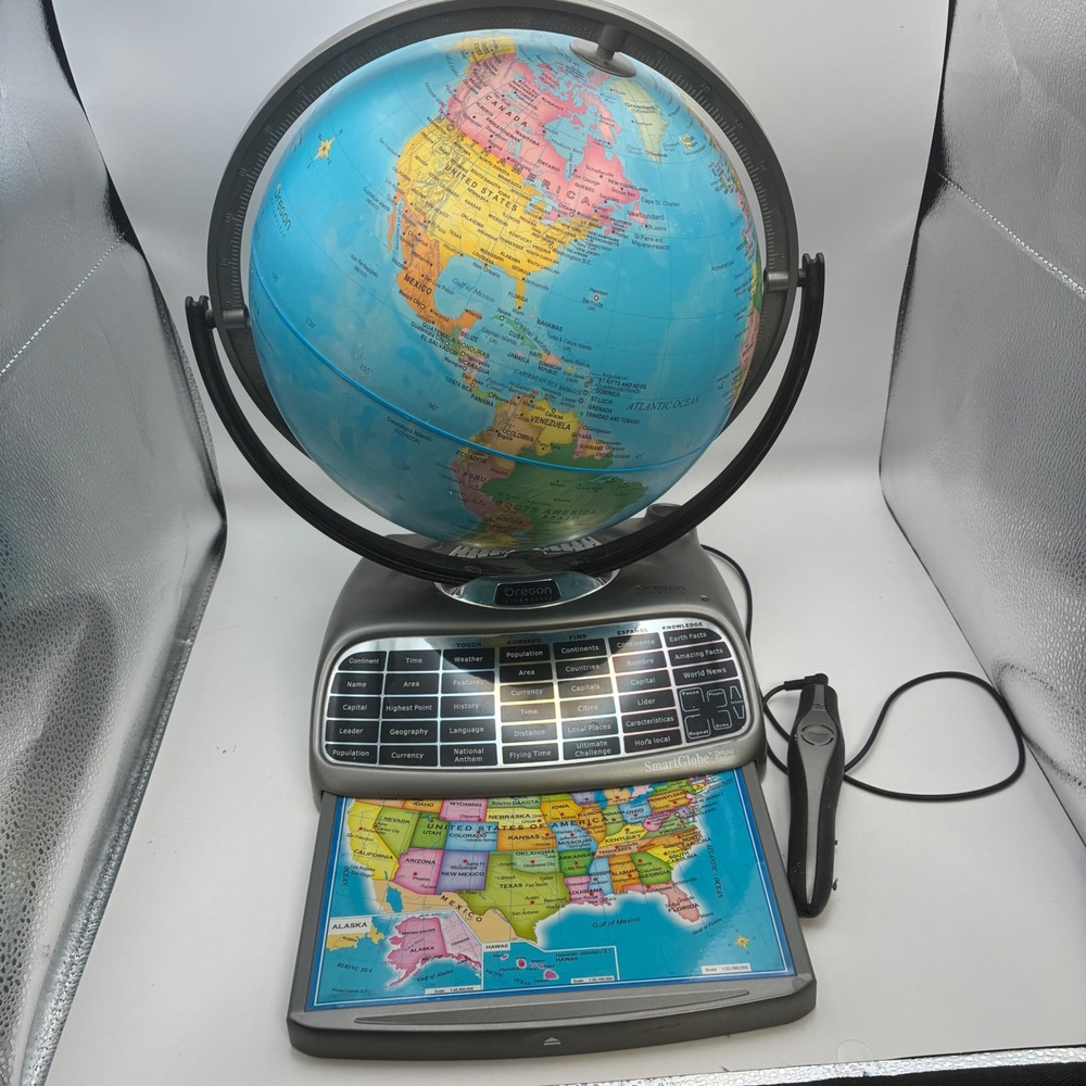 Oregon Scientific SmartGlobe Deluxe Edition Interactive Talking Globe with Pen
